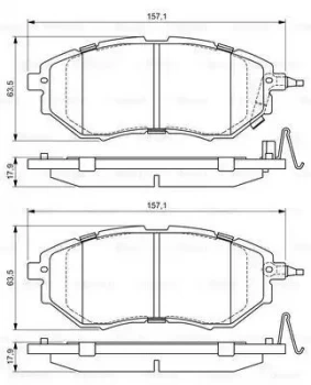Image of Bosch 0986494679 Brake Pad Set BP1674 Disc Brake Front Axle