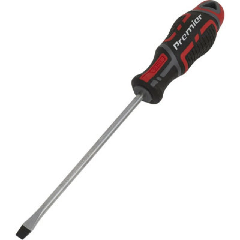 Image of Loops PREMIUM Slotted 5 x 125mm Screwdriver - Ergonomic Soft Grip - Magnetic Tip Multi