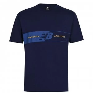 Image of New Balance Key T Shirt Mens - Navy