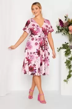 Image of Floral Skater Wrap Dress