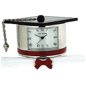 Image of Miniature Clock - Graduation Hat & Scroll