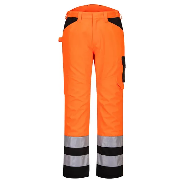 Image of Portwest PW2 Hi Vis Service Trousers PW241OBR40 Colour: Orange / Black