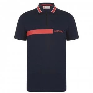 Image of Jack and Jones Pretoria Polo Shirt - Maritime Blue