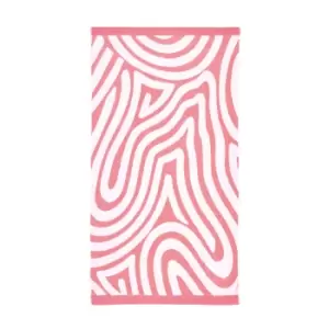 Image of Nalu Nicole Scherzinger Makai Beach Towel, Coral