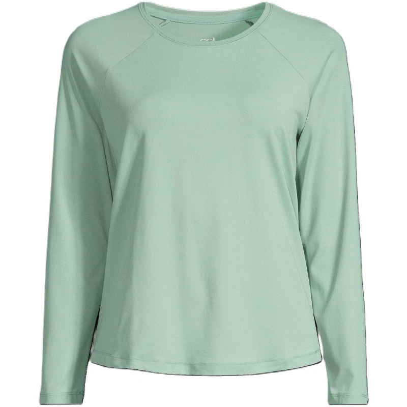 Image of Casall Womens Long-Sleeve Performance Gym Top Green female 8 (XS)