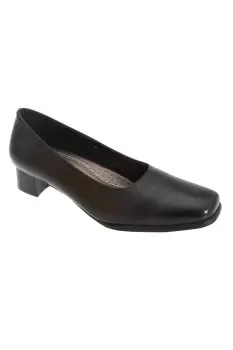 Image of Plain Leather Court Shoes