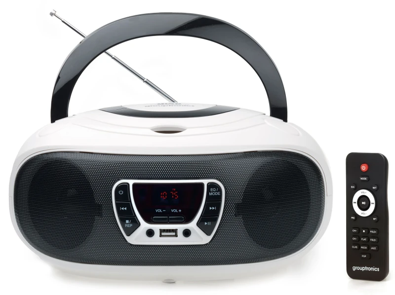 Image of Grouptronics Versatile Boombox Cd Player With Radio, Usb, Mp3 & Aux In For Smartphones And Tablets