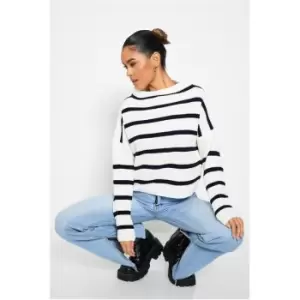 Image of I Saw It First Slouchy Stripe Jumper - Blue