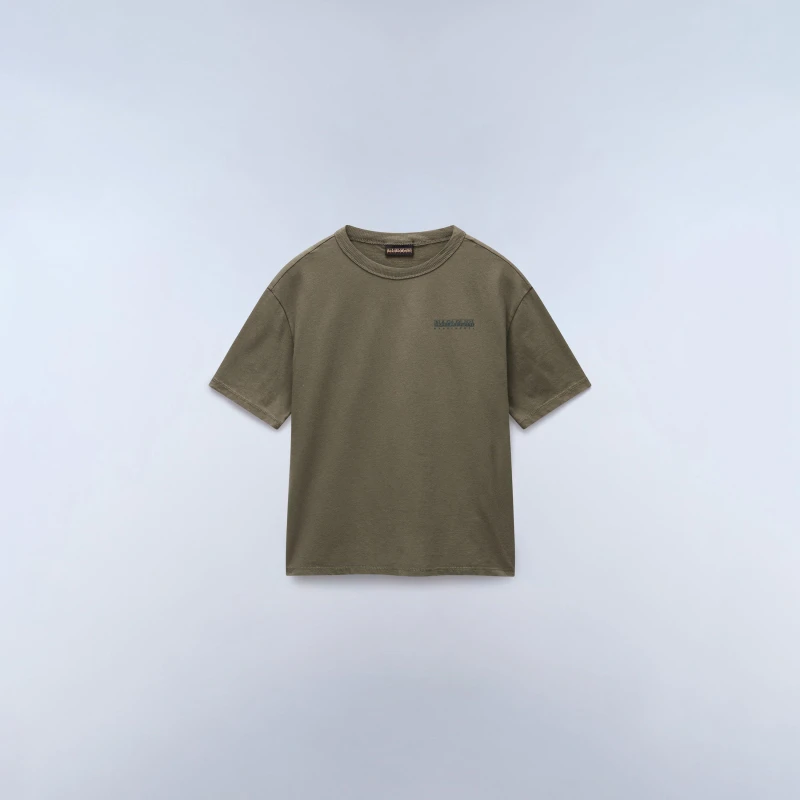 Image of Napapijri Back Print Tee Junior Tea Leaf G0A male 12Y