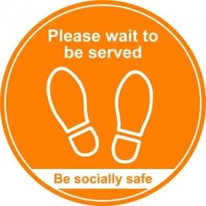 Image of 400mm FloorGraph Wait to be served-Amber