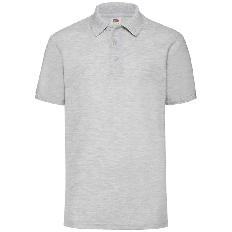 Image of Fruit Of The Loom Fruit of the Loom Men 65 35 Polo Shirt in Grey Size: Small Grey S Male 5063470628490
