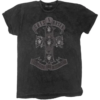 Image of Guns N' Roses - Monochrome Cross Unisex Medium T-Shirt - Black