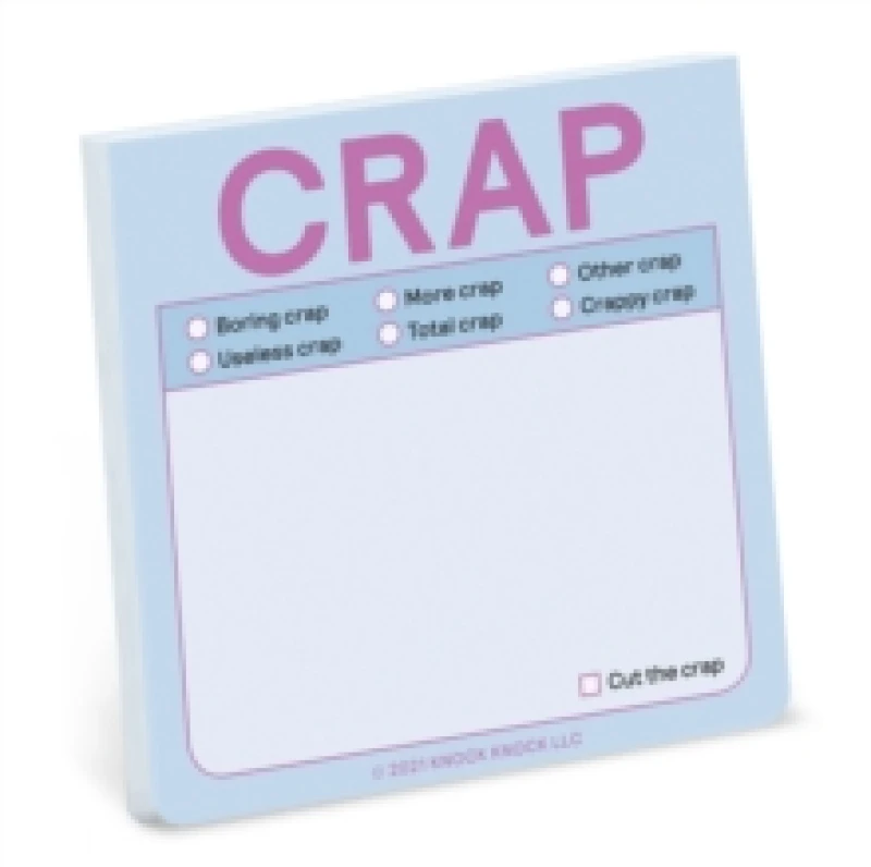 Image of Knock Knock Crap Sticky Note (Pastel Version) Other printed item
