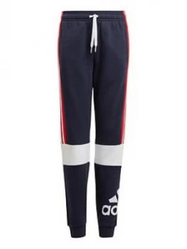 Image of Adidas Boys Colour Block Fleece Pants