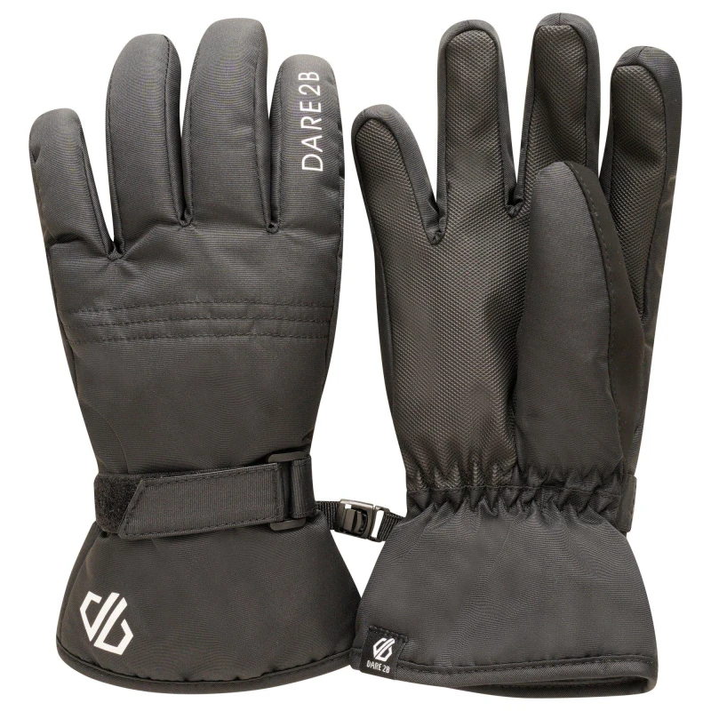 Image of Dare 2B Boys Zippy Waterproof Insulated Lined Winter Gloves 8-10 Years Black DKG316B-800-8