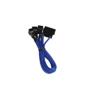Image of BitFenix Alchemy Molex to 3pin x3 Fan adaptor 7V 20cm - Blue