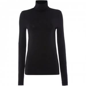 Image of Wolford Viscose roll neck pullover - Black