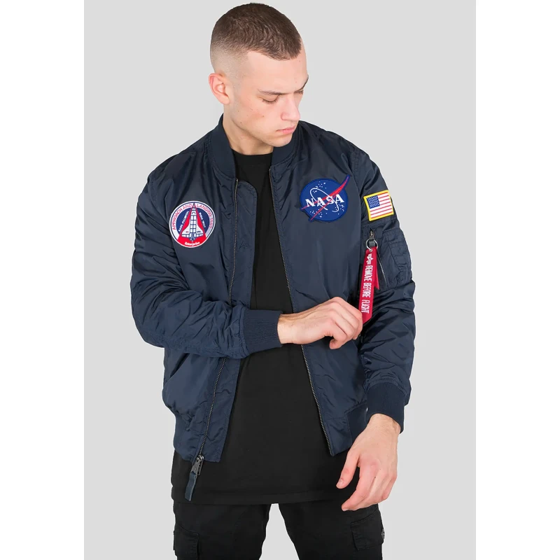Image of alpha industries Bomber Alpha Industries MA-1 TT NASA Reversible II Bleu Male S