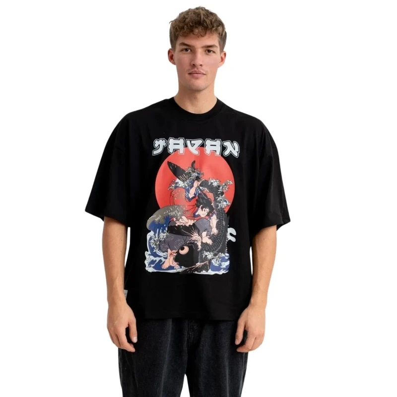 Image of alpha industries T-Shirt Alpha Industries Japan Warrior Noir Male L 146500-95