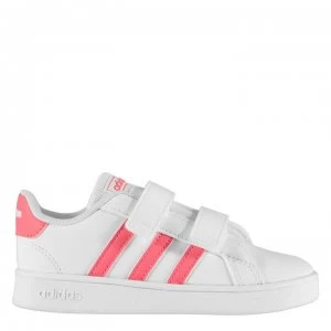 Image of adidas Grand Court Infant Girls Trainers - White/Pink