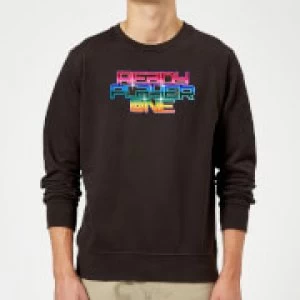Image of Ready Player One Rainbow Logo Sweatshirt - Black - 5XL