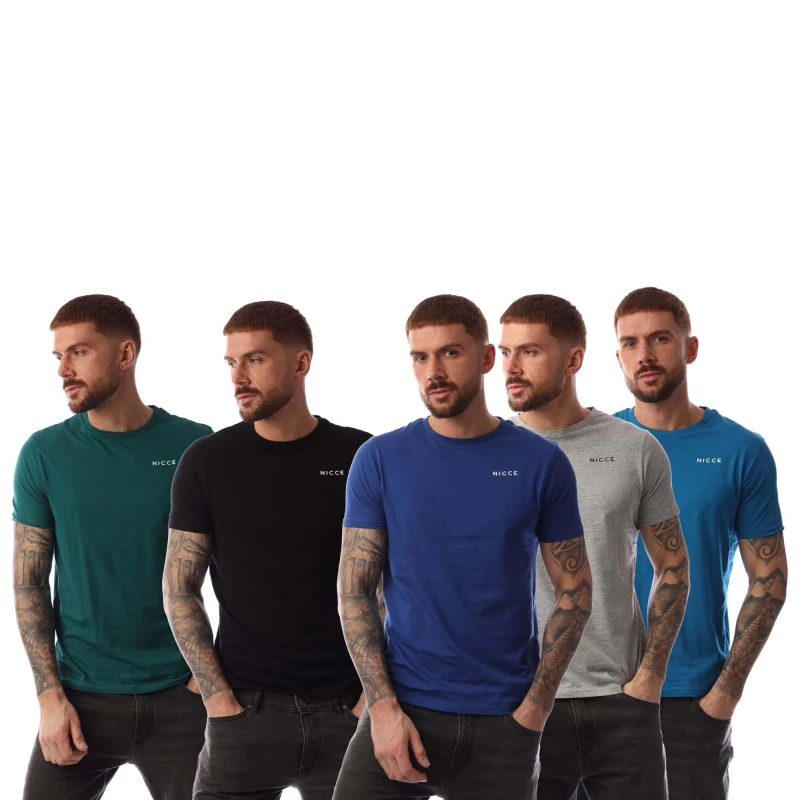 Image of Nicce Mexbo 5 Pack T-Shirts Multi Colour male S