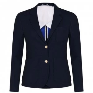 Image of Gant Gant Pique Slim Blazer - 433 EVENING BLU