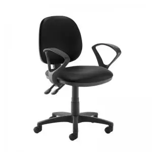 Image of Jota medium back PCB operators chair with fixed arms - Nero Black