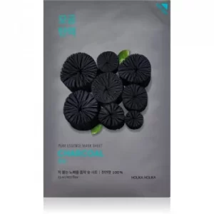 Image of Holika Holika Pure Essence Charcoal cleansing face sheet mask with activated charcoal 23ml