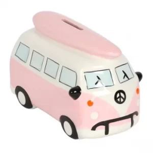 Image of Pale Pink Campervan Moneybox