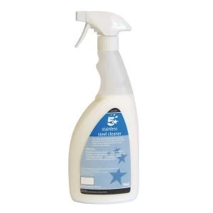 Image of 5 Star Facilities 750ml Stainless Steel Cleaner Trigger Spray White