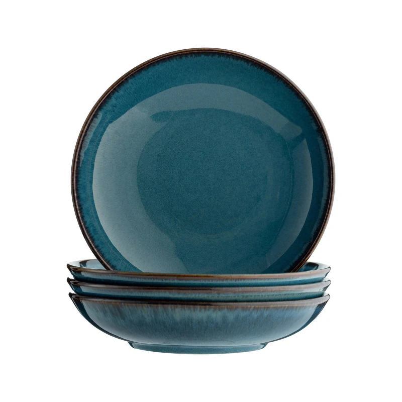 Image of Mason Cash Reactive Blue Set Of 4 Pasta Bowls 1609.454