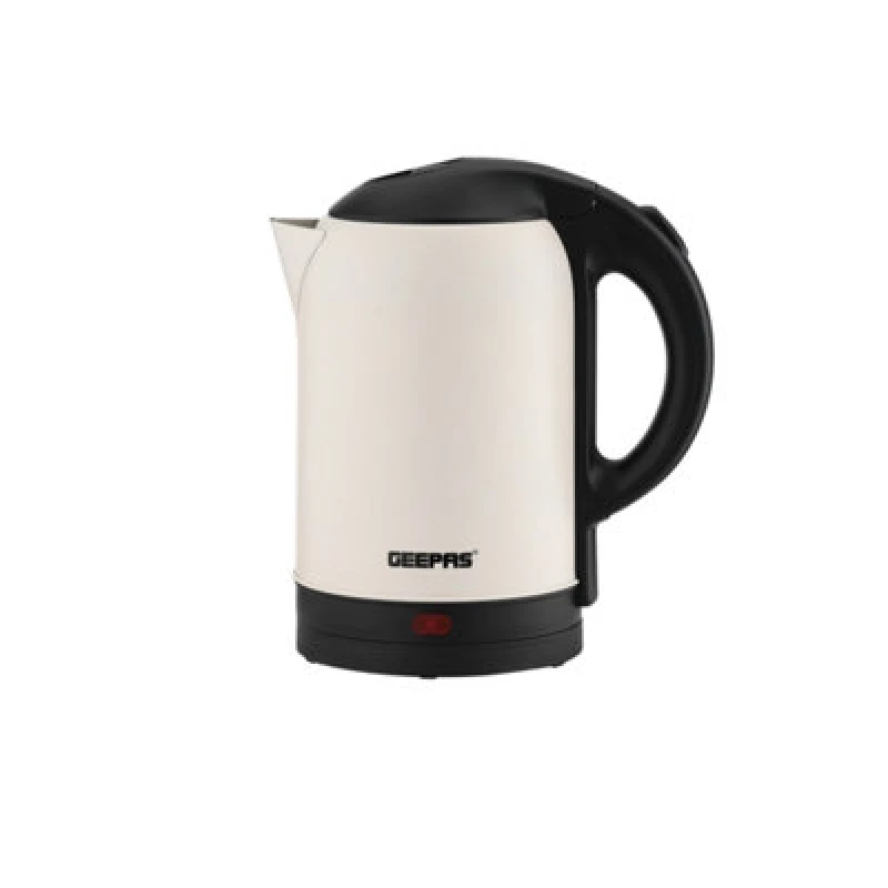 Image of Geepas 1.8L Electric Jug Kettle Stainless Steel Black 1800W Cordless