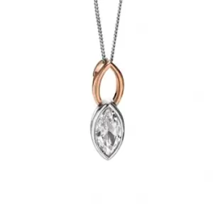 Image of Rose Gold Plated Clear Cubic Zirconia Pendant P4321C