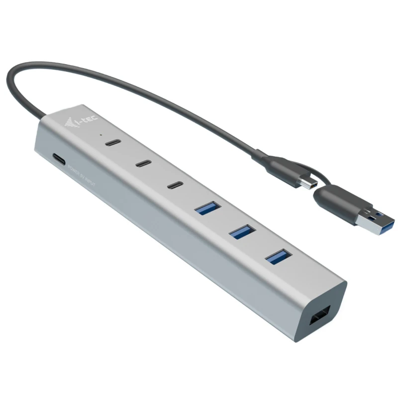 Image of i-tec i-tec USB-C/USB-A Charging Metal HUB 7 port (3x USB-C, 4x USB-A) CAHUBMETAL7