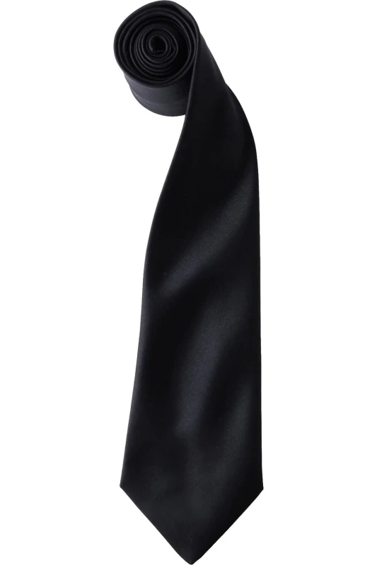 Image of Premier Premier Men Colours Satin Clip Tie Pack of 2 in Black One Size Male 5059269153823
