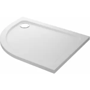 Image of Mira Quadrant Anti Slip Shower Tray Right Offset Bathroom 0 Upstands 1000x800mm