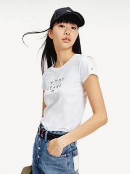 Image of Tommy Jeans Essential Logo T-Shirt - White