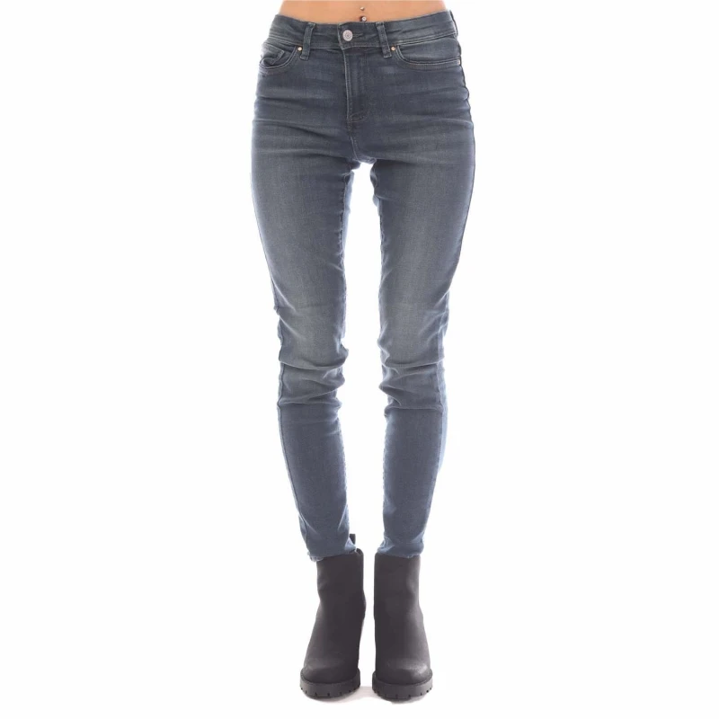 Image of Only Wauw Mid Waist Skinny Jeans - Blue Blue ONE SIZE