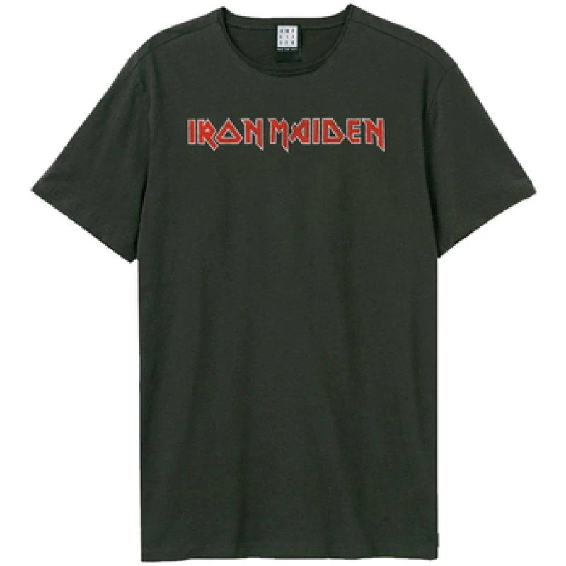 Image of Amplified Mens Number Of The Beast Iron Maiden T-Shirt in Charcoal Size: XS Charcoal Male XS
