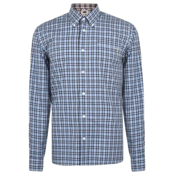 Image of Pretty Green Leon Check Shirt - Blue