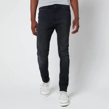 Image of Tommy Jeans Mens Simon Skinny Fit Jeans - Dynamic Jacob Black - W30/L32