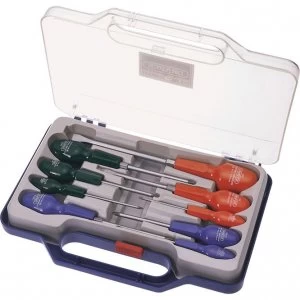 Image of Draper 9 Piece Cabinet Pattern Screwdriver Set