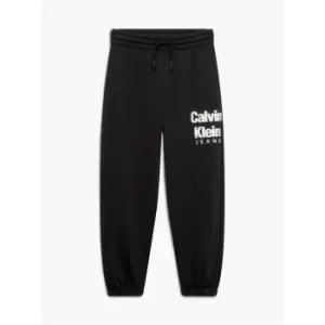 Image of Calvin Klein Jeans Mini Blown-Up Logo Jogger - Black