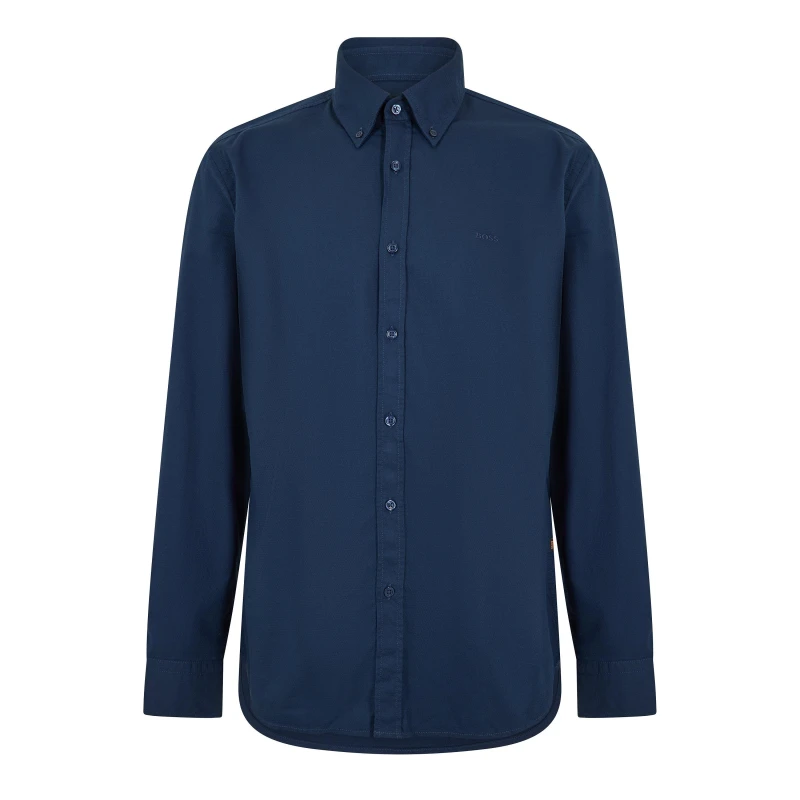 Image of Boss Boss Rickert M 10275448 01 Oxford Shirt Mens Open Blue male S