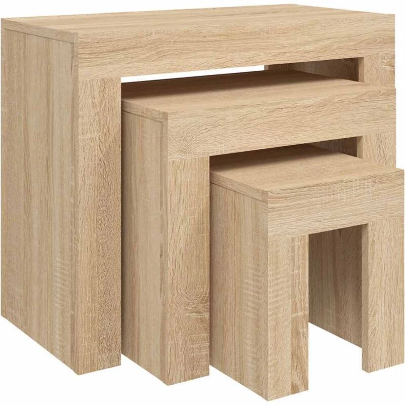 Image of VIDAXL Vidaxl - Nesting Coffee Tables 3 pcs Sonoma Oak Engineered Wood 8720286610817