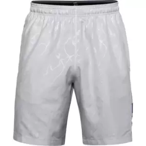 Image of Under Armour Woven Graphic Embroidered Shorts Mens - Grey