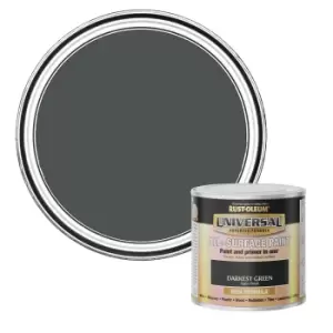 Image of Rust-Oleum Universal Paint Satin Darkest Green 250ml