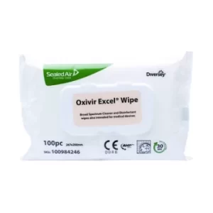 Image of Diversey Oxivir Excel 100 Wipes (Pack of 12) 100984246