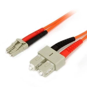 Image of StarTech 2m Multimode 62.5125 Duplex Fiber Patch Cable LC SC